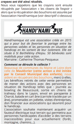Mairie de  Maulevrier (49) pour cet l'article 26/01/22