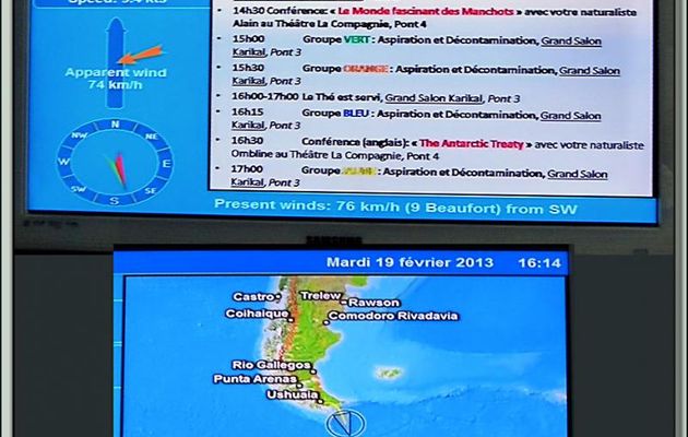 19 février dans le Passage de Drake: le Cap Horn est loin derrière nous, nous sommes en plein Cinquantièmes Hurlants