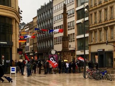 Publicité de la CNT pour le meeting de Marine