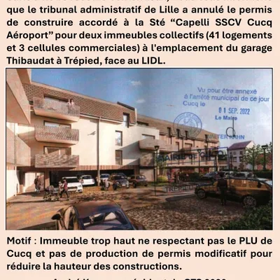 Permis de construire annulé à CUCQ