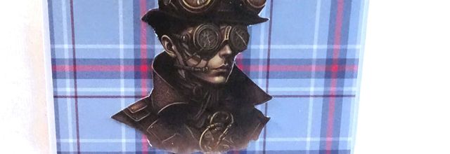 Carte anniversaire steampunk masculine .