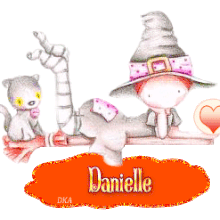 H150 - Sorcière coeur, blinkie, gif animé halloween