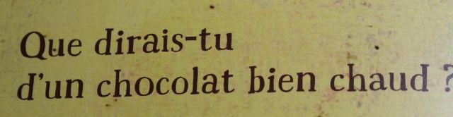 Serait-ce la saison du chocolat chaud ?