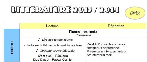 Programmations CM2 2013 / 2014
