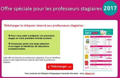 Chéquier réduction stagiaire 2017