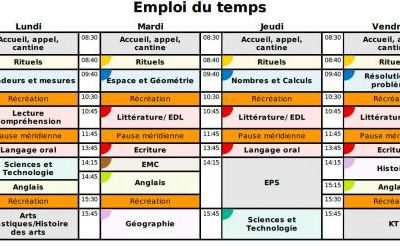 Emploi du temps 2016/2017