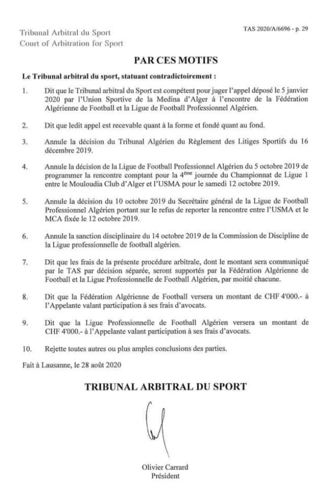 USMA TAS chamboulement au classement 