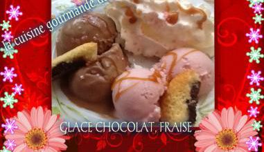 GLACE CHOCOLAT,FRAISE ..