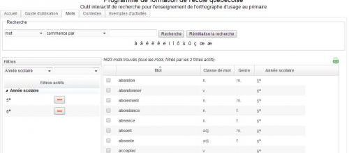 Orthographe : Liste de mots
