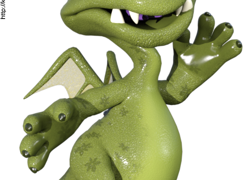 Tube de petit dragon (render-toon)