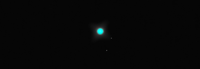 Uranus, Obéron et Titania dessinés le 5 octobre 2013