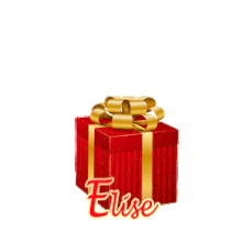 396 - Cadeau rouge et or