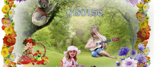 CADRE NATURE ENFANTS ANIMAUX