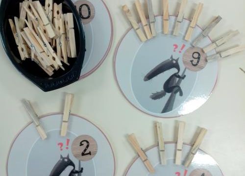 * jeu mathématique: dénombrer avec loup