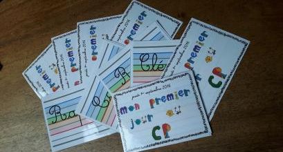 Etiquettes 1er jour d'école 