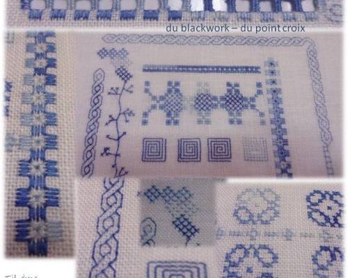 Une création sortie de ma tête : hardanger/blackwork/point de croix