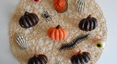Les citrouilles en coque de chocolat