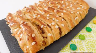 Tresse feuilletée aux pommes 