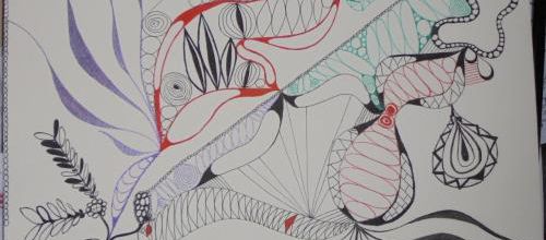 Stylo et acrylique 
