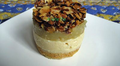 Sablé, farine de maïs au lait, pomme, amandes caramélisées