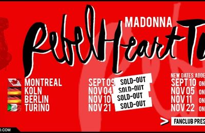 New dates added in Montreal, Koln, Berlin and Turino