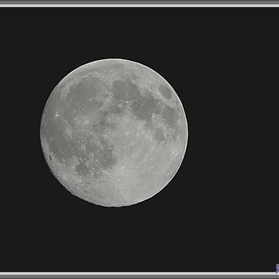 04/11/2025, vu depuis Lartigau : à partir de 19 h, lever de la pleine Lune au-dessus du Caubech, et à 23 h 50 au maximum de sa beauté - Milhas - 31
