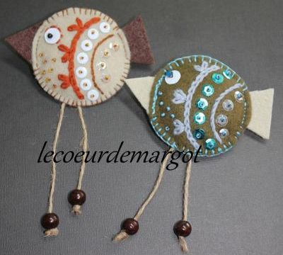 Broderie / Des oiseaux-broches