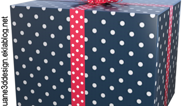 Tube de cadeau de Noël (render-Image)