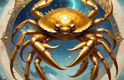 Signe du zodiaque du cancer : crabe (I.A)
