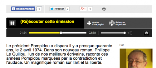 Philippe Le Guillou sur France-Info pour Les Années insulaires