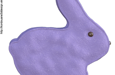 Tube de lapin parme (render-image)