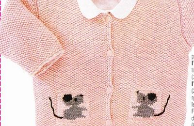 Layette: gilet et robe