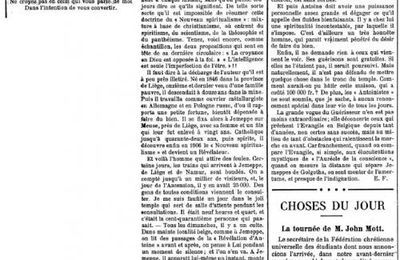 Lettre de Belgique (L'Essor, Lausanne, 11 février 1911)