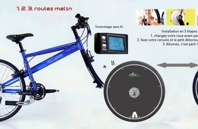 Une roue pour transformer son vélo en vélo électrique...