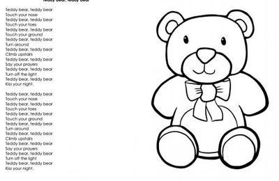 Chants en anglais « Teddy bear » (paroles)