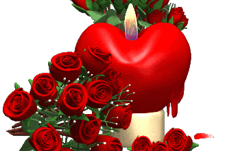 Saint Valentin...des fleurs et des bisous...