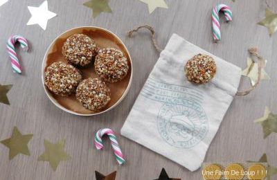 Truffes Azelia au pralin et éclats d’oranges confites