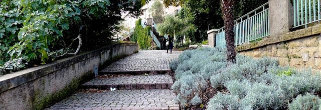 Metz / Au dessus d'Outre-seille le Jardin des Tanneurs...