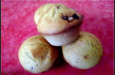 Muffins semi complet à l'orange et aux pépites de Ferrero Rocher 