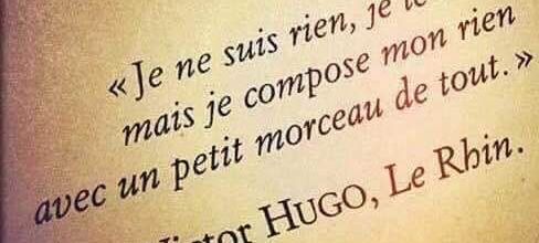 Je ne suis rien... Victor Hugo