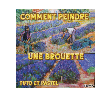 Dessin et peinture - vidéo 4505 - Comment peindre une brouette fleurie et un tuto " le paysan à la brouette" ? - pastels, aquarelle.