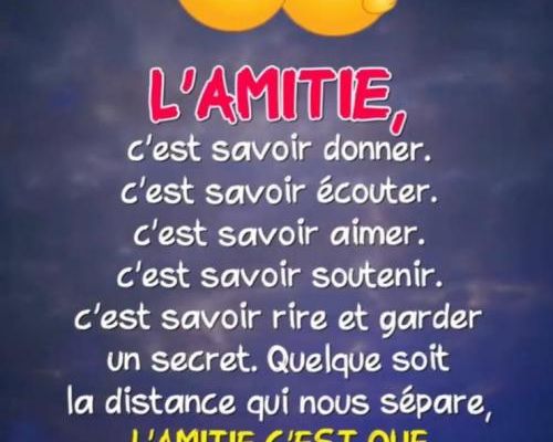 L'amitié, c'est....
