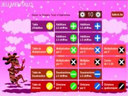 mes ateliers de calcul : récapitulatif et affichage