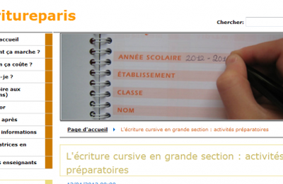 L'écriture cursive en grande section: activités préparatoires