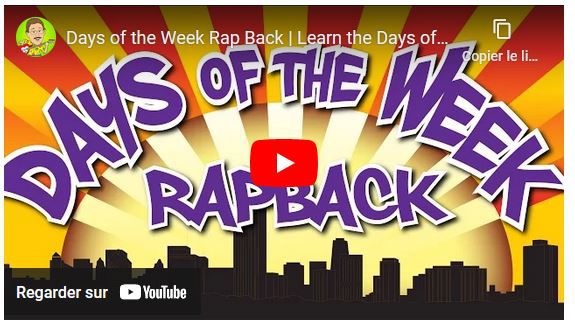 Days of the week rap