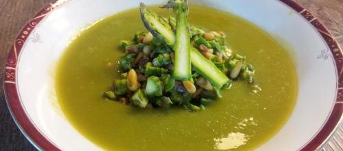 Gaspacho d'asperges croquantes