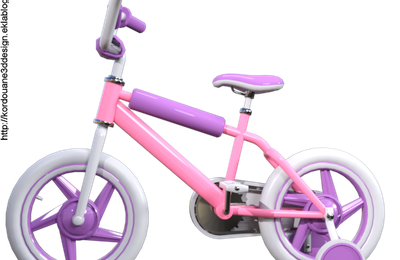 Tube de bicyclette pour enfant (render-image)