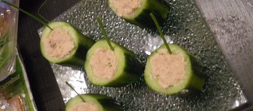 Concombre farcis aux rillettes de thon