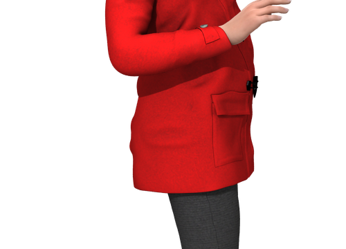 Image de fillette en manteau rouge (tube)