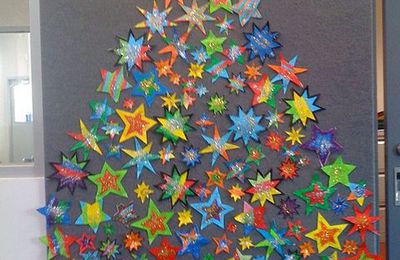 Idée Pinterest : "décorer sa porte de classe avec des étoiles"